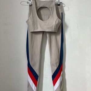 Splits59 Beige and Multicolor Activewear Set